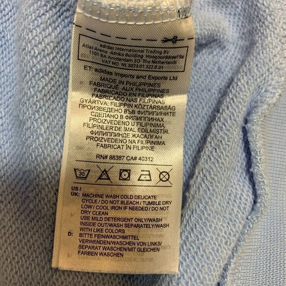 $5 ADD ON ITEM/Women’s Adidas light blue black logo, hoodie, size small - Picture 6 of 11